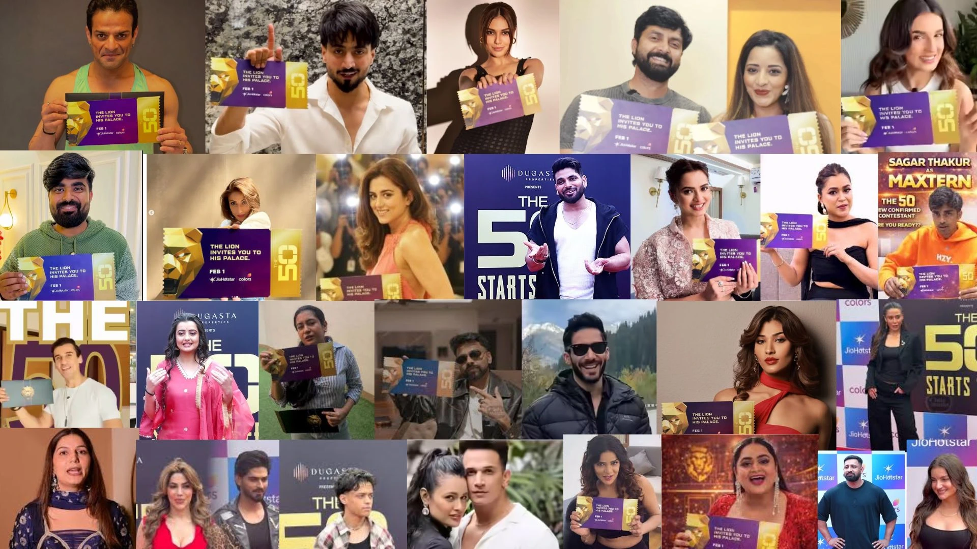 the 50 show contestants
