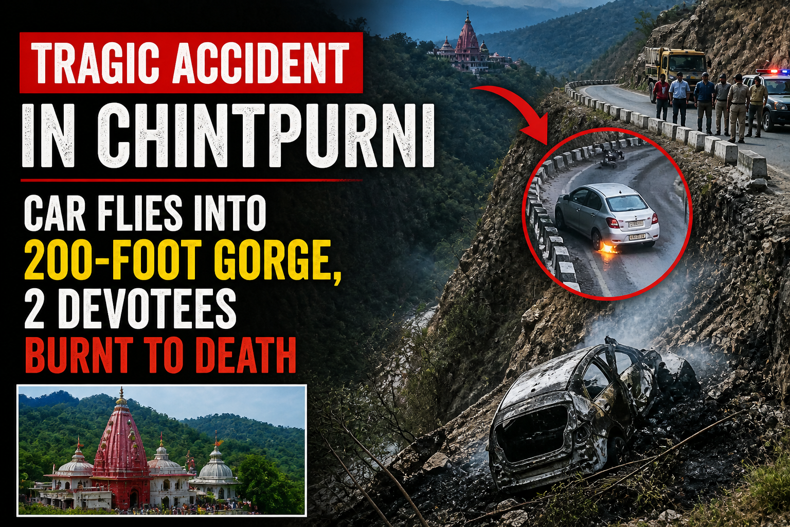 traggic accident in chintpurni